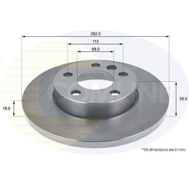 Hovedbilde Bremseskiver foran 282x18mm VW T4