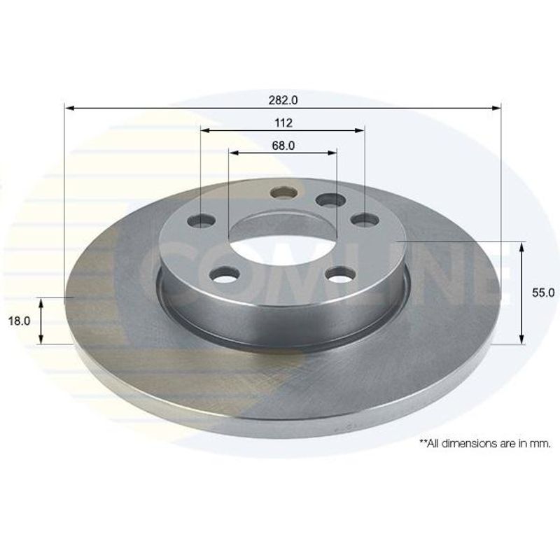 Bremseskiver foran 282x18mm VW T4